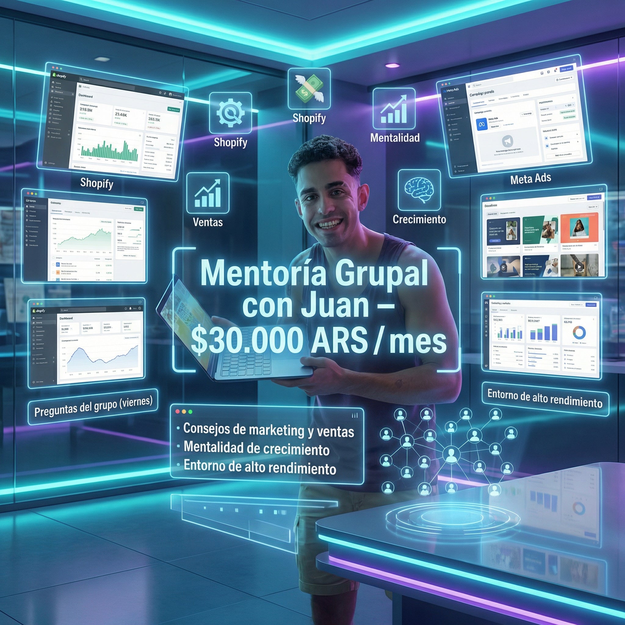 🔹 Mentoría Grupal con Juan — $30.000 ARS / mes