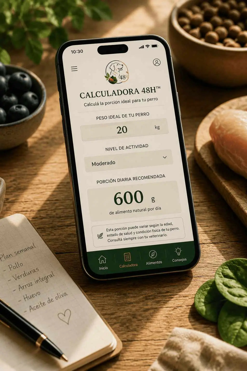 Aplicación Calculadora Healthy Dog