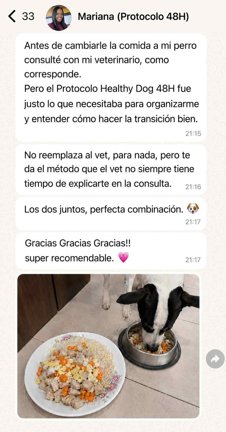 Testimonio de Mariana sobre el Protocolo Healthy Dog 48H
